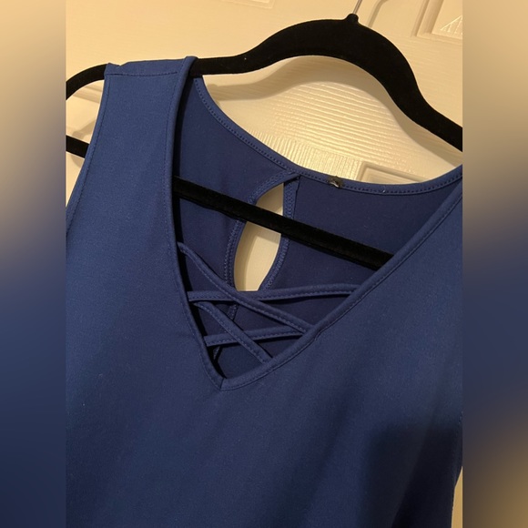 Very soft navy blue sleeveless dress plus size 2X - Picture 3 of 6